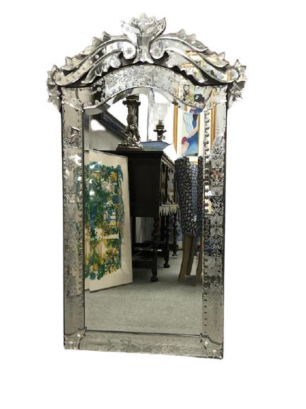 VINTAGE VENETIAN WALL MIRROR 47.5" (1 of 7)