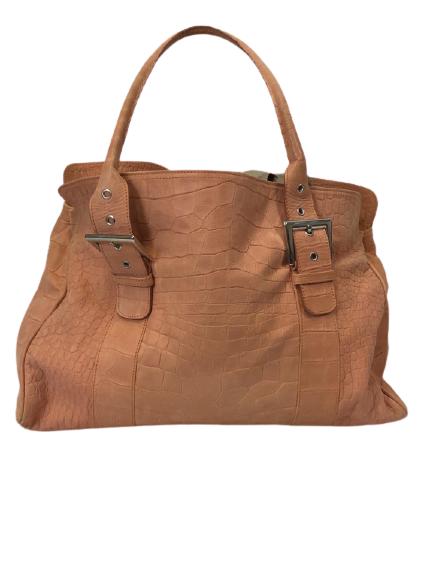 SISO ORANGE EMBOSSED LEATHER CROCODILE PURSE (1 of 7)