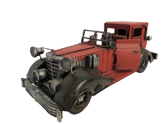 VTG TIN MODEL CAR W/ MOVING WHEELS & DOORS 14.5" (1 of 10)