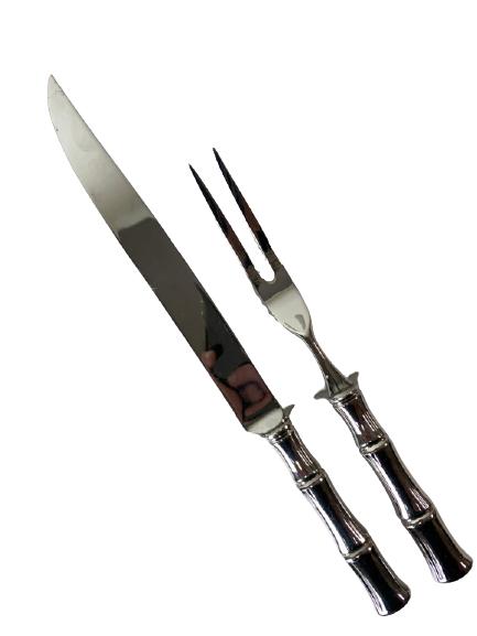 2 PC RICCI ARGENTIERI MODERN BAMBOO SERVING SET (1 of 8)