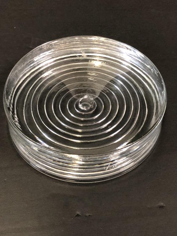 MODERN CLEAR GLASS SCULPTURE PAPERWEIGHT 5" (1 of 4)
