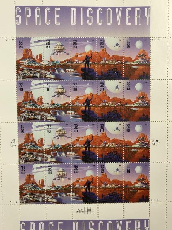 VINTAGE SPACE EXPLORATION STAMPS LOT OF 180 (1 of 4)