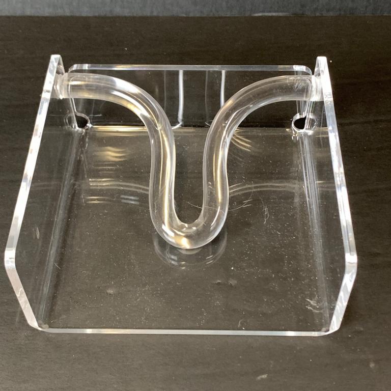 MID CENTURY MODERN LUCITE NAPKIN HOLDER 6" (1 of 5)