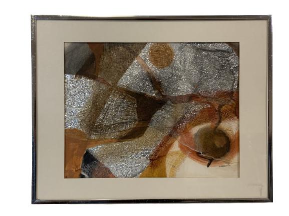 STEEG MIXED MEDIA MODERN GRAPHIC WALL ART 18" (1 of 5)