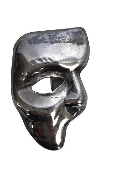 VINTAGE STERLING SILVER MASK BROOCH 2" 12.8 GRAMS (1 of 4)