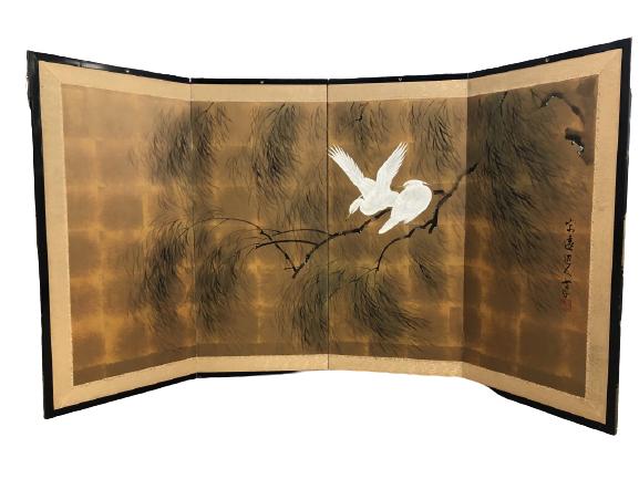 ASIAN STYLE 4 PANEL PRIVACY SCREEN DIVIDER 38" (1 of 11)