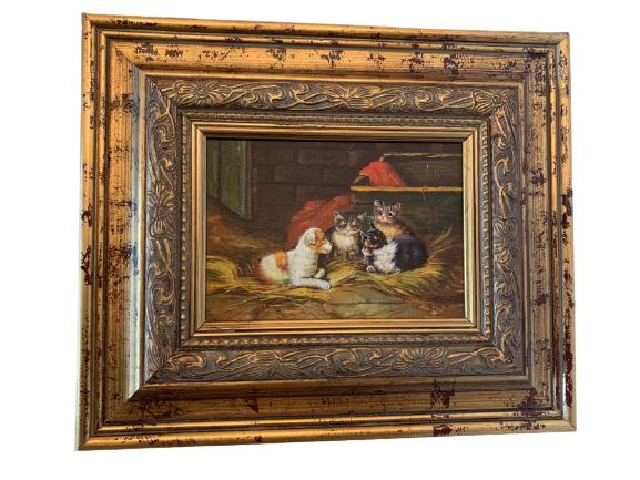 BEAUTIFUL FRAMED KITTEN PICTURE (1 of 2)