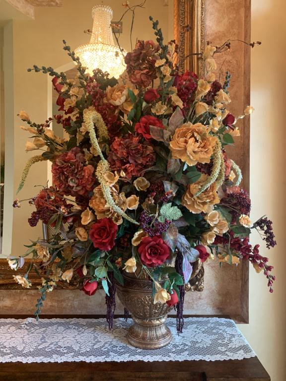 ELABORATE TALL SILK FLORAL ARRANGEMENT 60" (1 of 3)