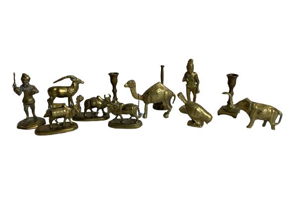 VINTAGE ASSORTED MINI BRONZE FIGURINES 2"-4" (1 of 11)