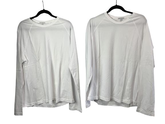 2 JAMES PERSE LONGSLEEVE WHITE SHIRTS  SZ 3 (L) (1 of 4)
