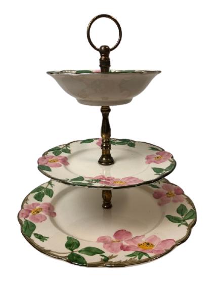 VINTAGE FRANCISCAN  3 TIER CANDY DESSERT DISH 12" (1 of 2)