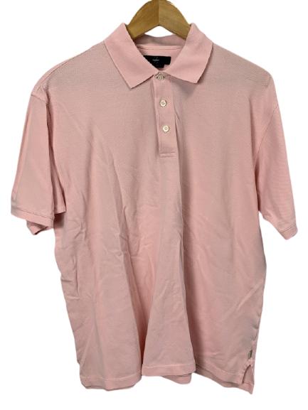 ZEGNA SPORT PINK COTTON MENS POLO SIZE LARGE (1 of 3)