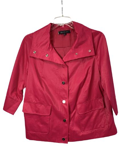 ANNE KLEIN PINK WINDBREAKER SIZE 1X: ANNE KLEIN PINK WINDBREAKER SIZE 1X