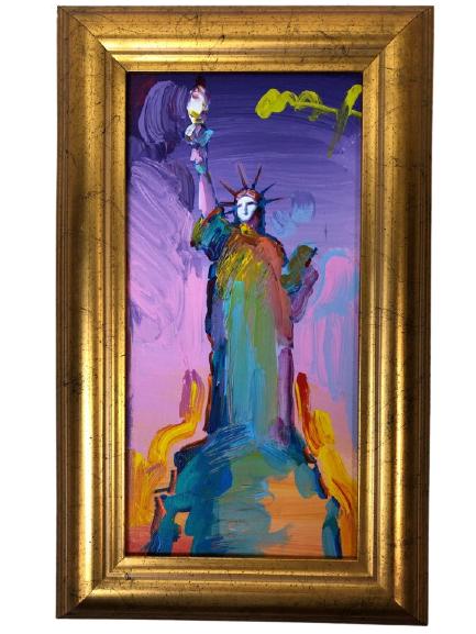 PETER MAX "STATUE OF LIBERTY"ORIGINAL PAINTING 15" (1 of 5)