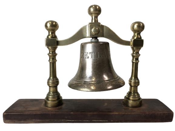 ZETLAND ANTIQUE SHIP BELL ON STAND 18" (1 of 5)