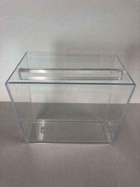 MODERN LUCITE MAGAZINE HOLDER RACK 12" (1 of 8)