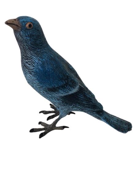 VTG METAL INDIGO BUNTING DETAILED BIRD FIGURINE 3" (1 of 6)