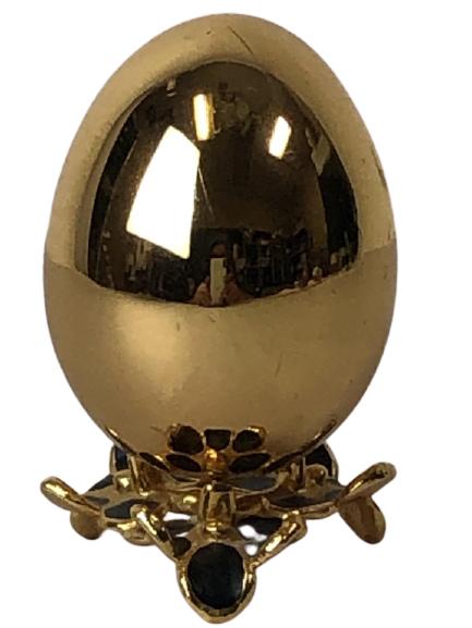 VINTAGE GOLD BALANCING EGG ON STAND 2.5": VINTAGE GOLD BALANCING EGG ON STAND -2.5" ON STAND