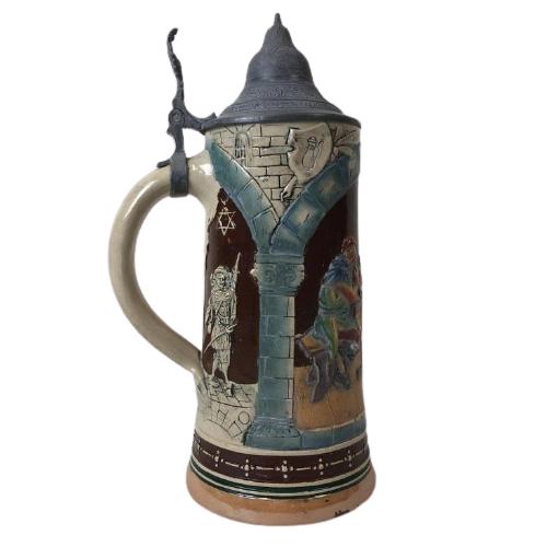 RARE VINTAGE GERMAN BEER STEIN 11" (1 of 9)