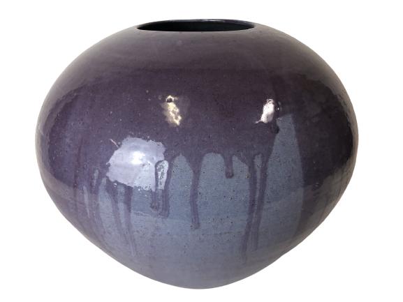 LRG LAVENDAR GLAZE CERAMIC STUDIO POTTERY VASE 12. (1 of 8)