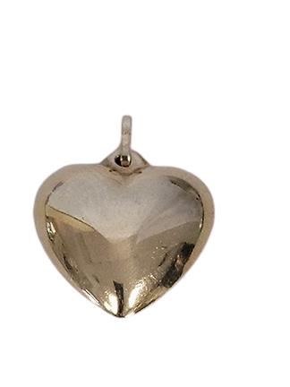 14K GOLD HEART PENDANT / CHARM: 14K GOLD HEART PENDANT / CHARM 1.0G