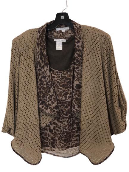 ALBERTO MAKALI LEOPARD PRINT BLOUSE W/ JACKET- PL (1 of 6)