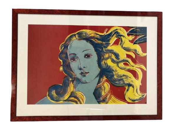 ANDY WARHOL "BIRTH OF VENUS" FRAMED LITHO 41" (1 of 6)