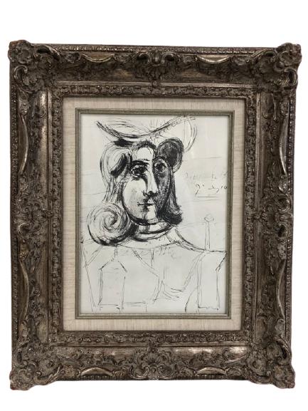 VINTAGE PABLO PICASSO PRINT FRAMED ART 18" (1 of 8)