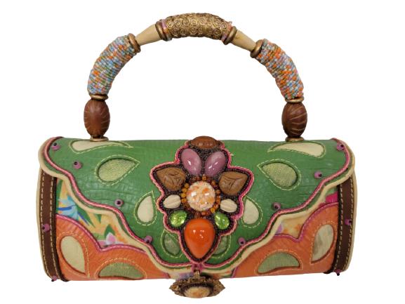 MARY FRANCES VINTAGE EMBELLISHED HANDBAG 11" X 5" (1 of 7)