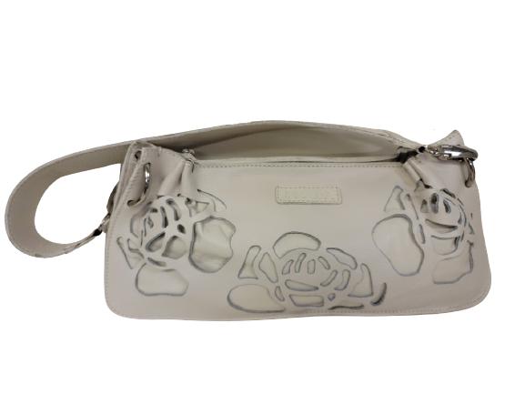 PRADA VINTAGE WHITE LEATHER HANDBAG 14" X 6" (1 of 10)