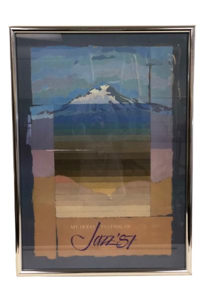 MT. HOOD FESTIVAL OF JAZZ FRAMED ART POSTER 42.5" (1 of 6)