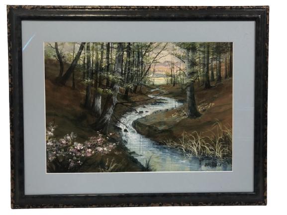 J.D. MOLASKEY LANDSCAPE PAINTING FRAMED 27" (1 of 8)