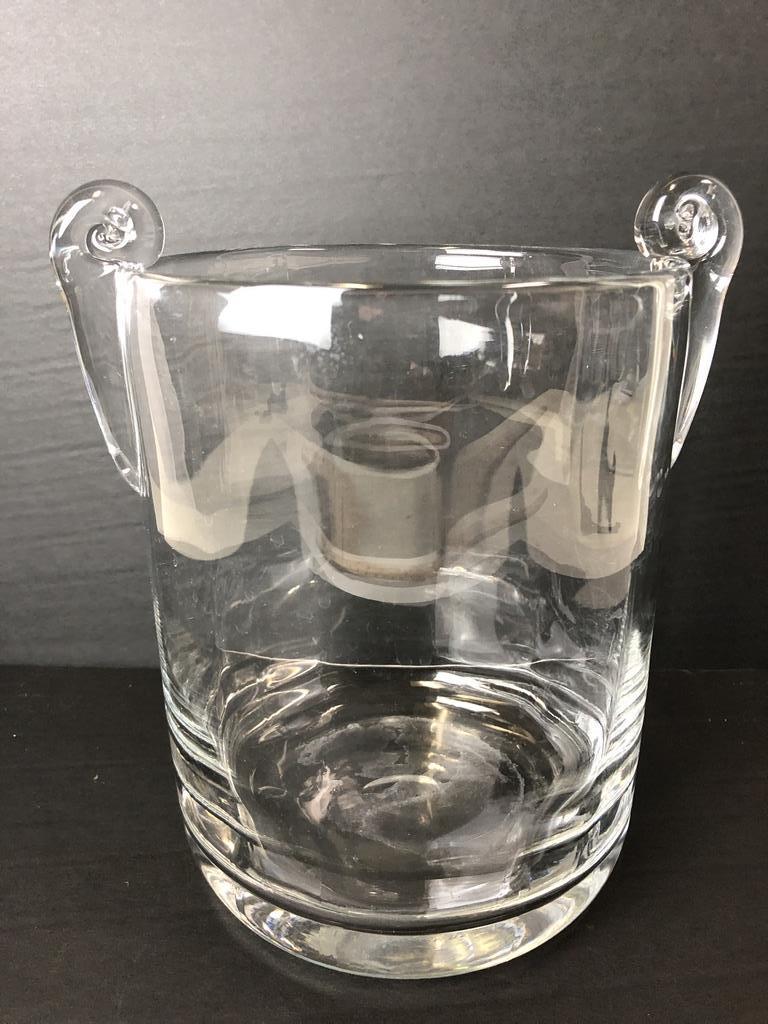 VINTAGE MODERN GLASS CHAMPAGNE CHILLER 9" (1 of 4)