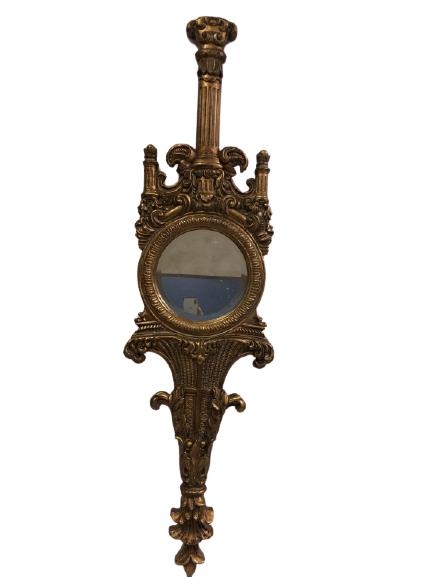 FRENCH ANTIQUE STYLE GOLD GILT WOOD MIRROR 52": FRENCH ANTIQUE STYLE GOLD GILT WOOD MIRROR -52" X 14" -VERY GOOD VINTAGE CONDITION, SEE PHOTOS