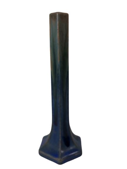 VINTAGE BLUE /GREEN DRIP GLAZE BUD VASE 6.5" (1 of 7)