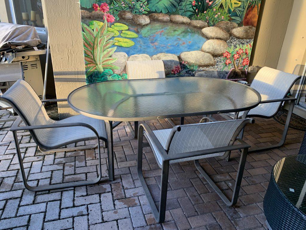 BROWN JORDAN 5 PIECE PATIO SET (1 of 3)