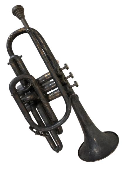 ANTIQUE BESSON & CO PROTOTYPE TRUMPET HORN: ANTIQUE BESSON & CO PROTOTYPE TRUMPET HORN MUSIC INSTRUMENT-GOOD VINTAGE CONDITION, SEE PHOTOS
