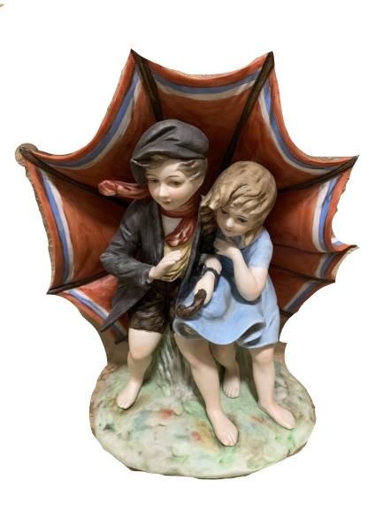 CAPODIAMONTE J. BYRONY  GIRL/ BOY UNDER UMBRELLA 8 (1 of 5)