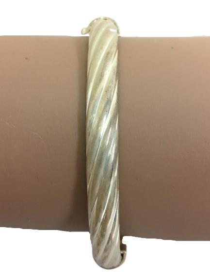 VTG STERLING SILVER TWISTED CUFF BANGLE BRACELET (1 of 6)