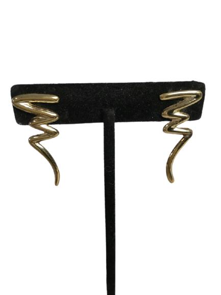 VINTAGE STERLING  SILVER ABSTRACT EARRINGS 1.25" (1 of 4)