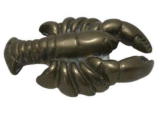 VTG BRASS MAINE LOBSTER FIGURINE 3" (1 of 4)