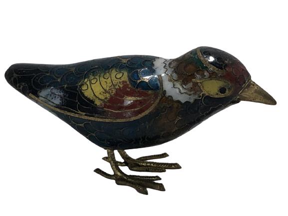 VTG ASIAN STYLE CLOISONNE BIRD FIGURINE 2" (1 of 4)