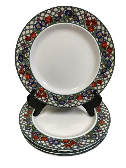 4 DANSK DINNERWARE NORDIC GARDEN PLATES: 4 DANSK DINNERWARE NORDIC GARDEN PLATES- 11"-GOOD VINTAGE CONDITION, NO CHIPS OR CRACKS