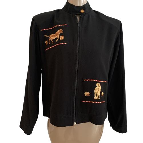 AMY JESS BLACK JUNGLE JACKET SZ SMALL NWT $99 (1 of 6)