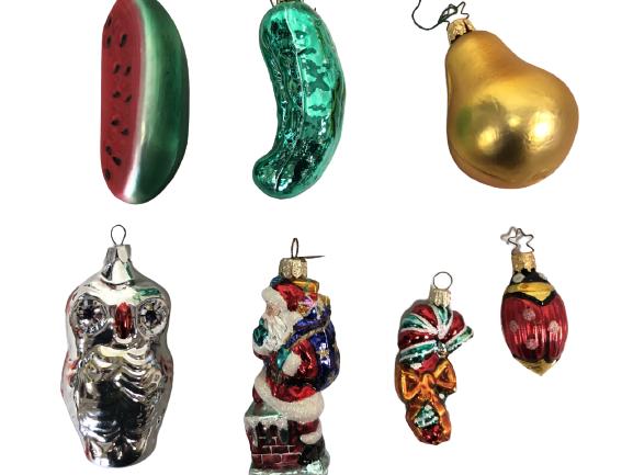 ASSORTED VINTAGE CHRISTMAS TREE ORNAMENTS (1 of 2)