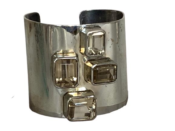 DESIGNER VINTAGE STERLING SILVER CUFF BRACELET (1 of 6)