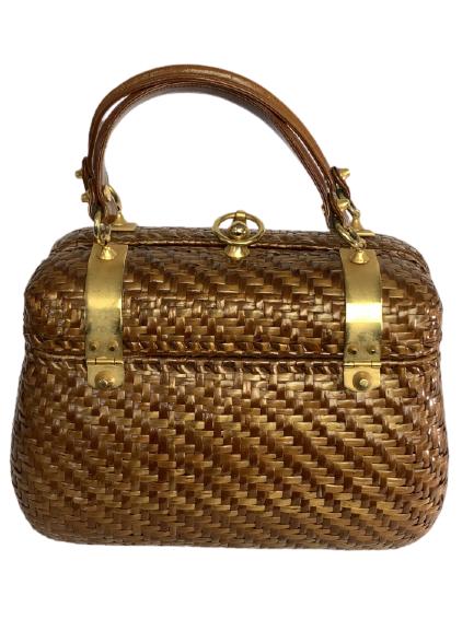 LADIES VINTAGE KORET WICKER PURSE: LADIES VINTAGE KORET WICKER PURSE -10 X 7 1/2" X 4"-NC11042020