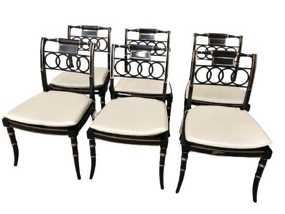 6 BAKER HISTORIC CHARLESTON DINING CHAIRS (1 of 14)