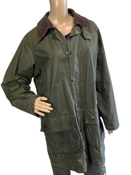 BARBOUR LADIES JACKET 3/4 LENGTH ARMY GREEN (1 of 6)