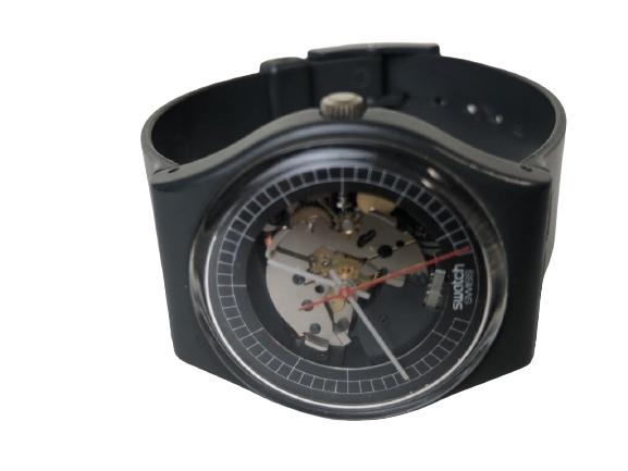 VINTAGE SWATCH WATCH GREY PLASTIC BAND (1 of 4)